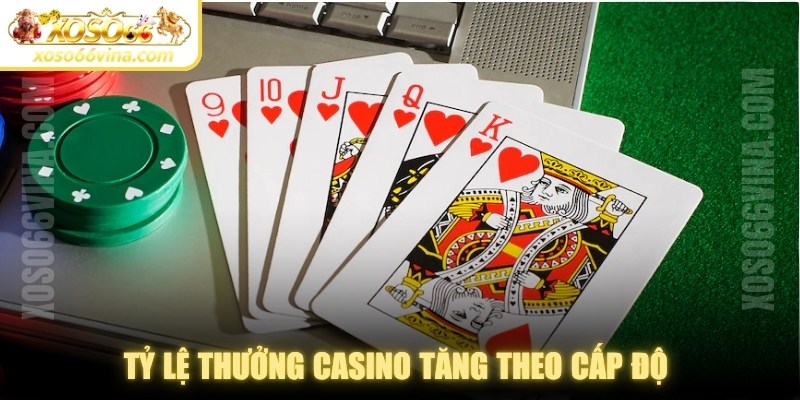 Tỷ lệ thưởng casino tăng theo cấp độ là chiến lược giữ chân